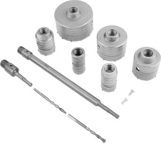 Elle Juego De Brocas Tct Sds Plus Para Perforaci&oacute;n De N&uacute;cleos, Varilla De Extensi&oacute;n, Cortador De Agujeros Para Mamposter&iacute;a De Carburo De Tungsteno, 10 Piez