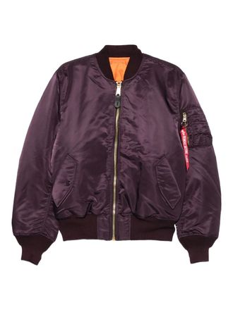 Alpha Industries Bomberjack met rits - Paars