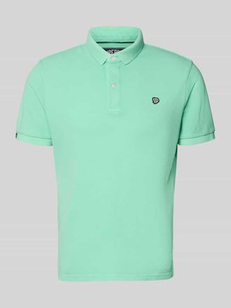 Superdry Regular Fit Poloshirt mit Logo-Stitching in Mint, Gr&ouml;&szlig;e XXXL