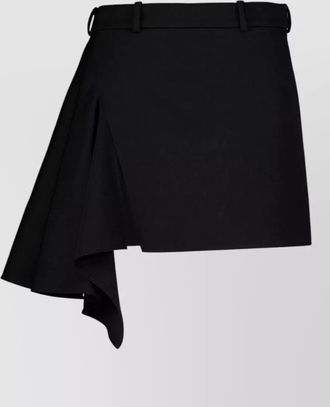 Givenchy wool draped mini skirt