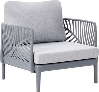 Beliani Garden Armchair SATURNIA Grey