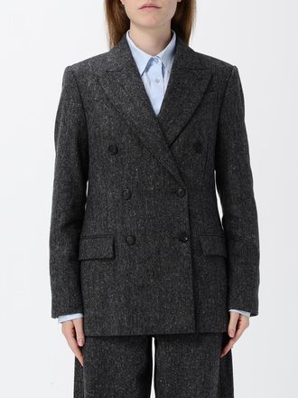 Brunello Cucinelli Double-Breasted Virgin Wool Blazer with Peak Lapels and Padded Shoulders