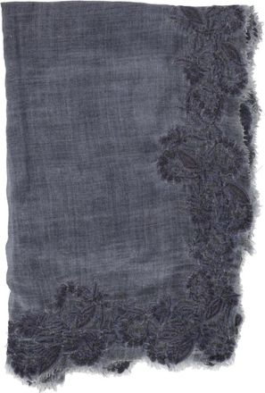 Faliero Sarti Accessoires, Dames, Blauw, ONE Size, Sciarpa Fiorenza 90X180