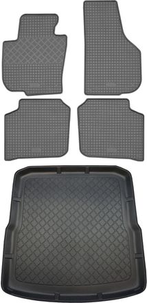OEM Skoda Superb Ii 3t Kombi (5 Puertas) De Noviembre De 2009 A Agosto De 2015. Juego De Alfombrillas De Goma Para Coche Y Alfombrilla Para Maletero