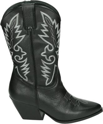 Red-Rag Zwarte Westernlaars - Dames - Cowboylaarzen - Zwart - 41 EU - Leer - Schoenen