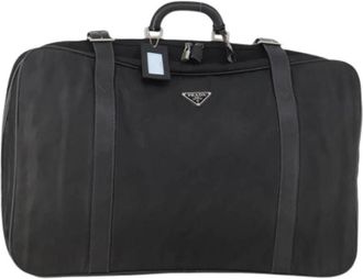 Prada Pre-owned Vintage Boston Tas - unisex - Vintage Weekendtas - Zwart - ONE Size - Nylon - Vintage