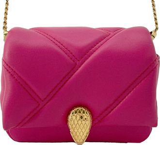 Bulgari Pink Micro Leather Serpenti Cabochon Satchel