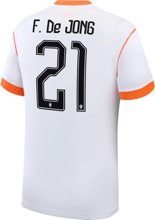 Nike Frenkie de Jong Netherlands National Team 2026 Stadium Away Nike Mens Dri-FIT Soccer Jersey in White | NN203949366-NED