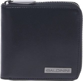 Baldinini Portemonnee met rits - Heren - Portefeuilles - Zwart - ONE Size - Leer - Accessoires