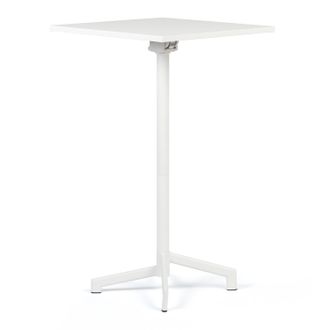 Sklum Sklum - Mesa De Bar Cuadrada 60x60 Cm Plegable Y Convertible En 2 Alturas En Acero Dely