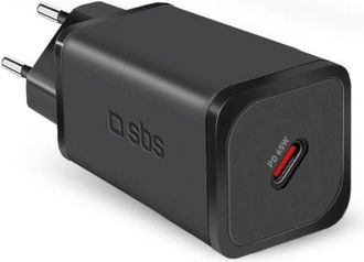 SBS Sbs Tetrgan1c65w Cargador De Dispositivo M&oacute;vil Auriculares, Auriculares, Port&aacute;til, Smartphone, Reloj Inteligente, Tableta Negro Corriente Alterna Carg