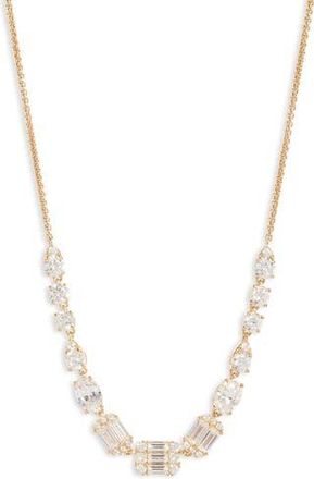 Nadri Cubic Zirconia Frontal Necklace in Gold at Nordstrom Rack
