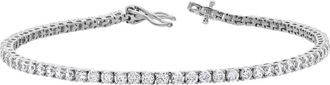 LuvMyJewelry Azora 4 Ct 10K Gold Lab Grown Tennis Bracelet in 10K White Gold at Nordstrom, Size 7