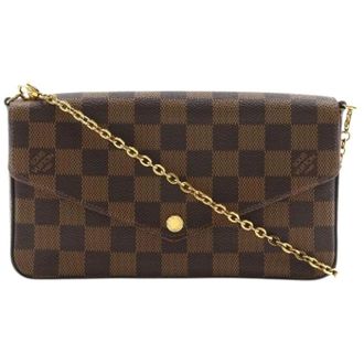 Louis Vuitton Pre-owned Pochette Felicie Damier 2way Shoulder Bag - Dames - Pre-owned - Bruin - Maat: ONE Size Taf