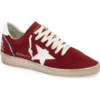 Golden Goose Ball Star Low Top Sneaker in Red/White at Nordstrom, Size 10Us