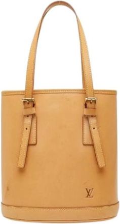 Louis Vuitton Pre-owned Vintage Bucket Bag - Dames - Vintage Tas - Beige - ONE Size - Leer - Vintage