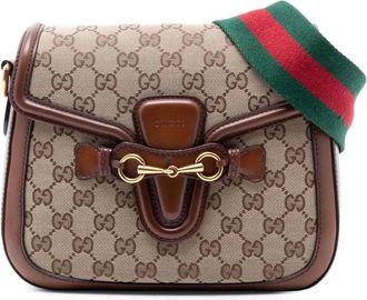 Gucci Borsa a tracolla Lady media in tela GG con decorazione Web 2016-2025 - Marrone
