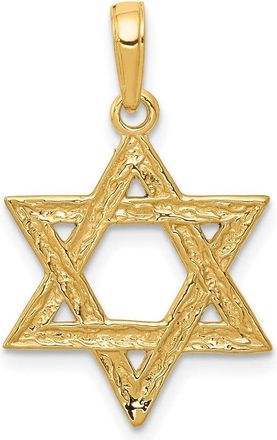 Diamond2Deal 10k Yellow Gold Star of David Pendant