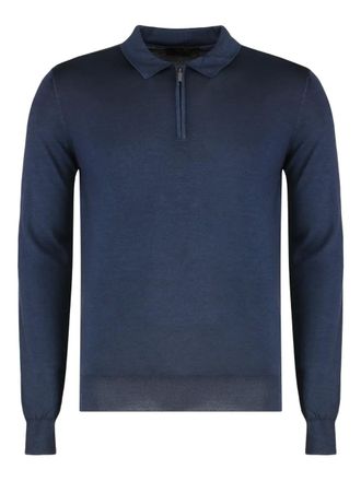 Moorer Vasto-XW zip polo shirt - men - Fabric - 48 - Blue