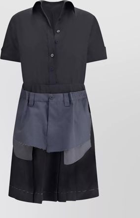 Maison Margiela layered mini dress pleated skirt