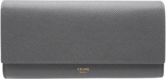 Celine Pre-owned 10E313Dpv Lange portemonnee (bi-fold) - Dames - Vintage Accessoires - Grijs - ONE Size - Leer - Vintage