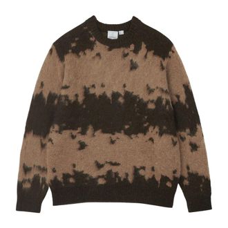Gramicci Mohair Splatter Trui met Ronde Hals - Heren - Truien - Bruin - Maat: S Mohair