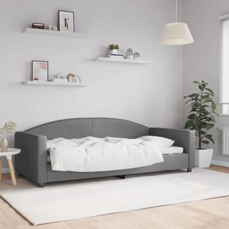 vidaXL Letto da Giorno Grigio 90x200 cm in Tessuto - Vidaxl