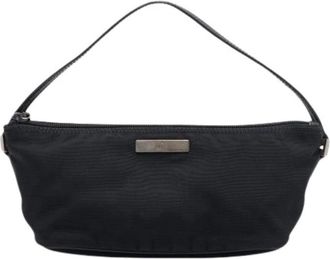 Gucci Pre-owned Mini Nylon Shoulder Bag - Dames - Vintage Mini Tas - Zwart - ONE Size - Nylon - Vintage