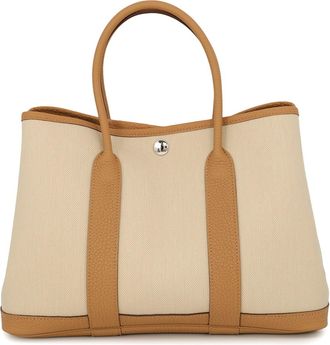 Herm&egrave;s Garden Silver Negonda Leather Handbag Tote Bag (Pre-Owned)