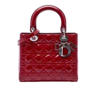 Dior Pre-owned Lady Dior - Dames - Pre-owned - Rood - Maat: ONE Size Leer