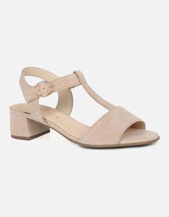Gabor Womens Mead Womens T-Bar Sandals - Tan - Size: 8