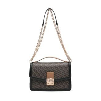 Liu Jo Borsa a tracolla con logo all-over - - Bags - Donna - Marrone - ONE SIZE