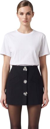 Blumarine Black Solid Mini Skirt