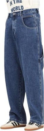 Disclaimer Jeans, Heren, Blauw, M, Denim, Cargo Jeans Urban Stijl