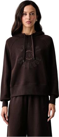 A|X Armani Exchange Relaxed Katoenen Sweater - Dames - Sweatshirts & Hoodies - Bruin - Maat: S Katoen