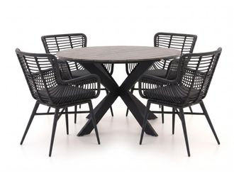 Intenso Furniture Intenso Asti/Fidenza &oslash;126cm dining tuinset 5-delig