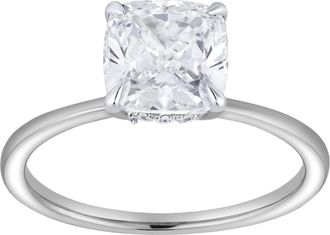 LuvMyJewelry Catherine 14K Gold 2.1 Ct Cushion Lab Grown Diamond Engagement Ring