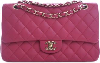 Chanel Tweedehands Middelgrote Classic Lamsleer Dubbele Flap