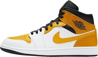 Nike Nike Mens Air Jordan 1 Mid Basketball Shoes, Black Chile Red White, 11 UK