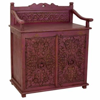 Wanderlust Deco Wanderlust Deco - Aparador De Madera Rojo 70x42x85 Cm