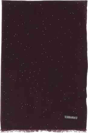 Faliero Sarti Dark Burgundy Raissa Sequin Wool Scarf