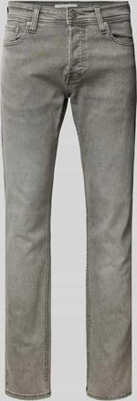 Jack & Jones Jack & Jones Slim Fit Jeans im 5-Pocket-Design Modell GLENN in Hellgrau, Größe 28/32