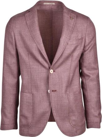 Paoloni Giacca Stondata - Heren - Blazers - Rood - XL - Wol - Jassen