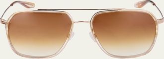 Barton Perreira Rizzo 58mm Aviator Titanium Sunglasses