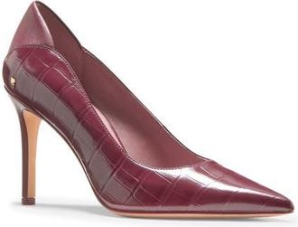 Kate Spade New York Dphne Croc Embossed Leather Pump in Cherry Juice at Nordstrom, Size 5.5
