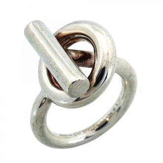 Herm&egrave;s Silver 925 Band Ring (Pre-Owned)