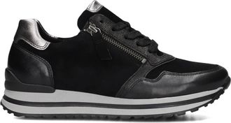 Gabor Casual Su&egrave;de Sneakers voor Dames - Dames - Sneakers - Zwart - 40 EU - Su&egrave;de - Schoenen