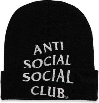 ANTI SOCIAL SOCIAL CLUB Accessoires, unisex, Zwart, ONE Size, Embroidered Beanie