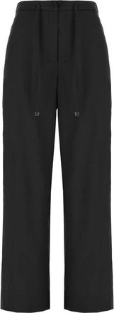 Max Mara Stijlvolle Broeken voor Vrouwen - Dames - Straight fit broeken - Zwart - XS - Wol - Broeken