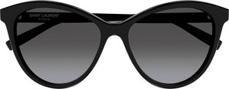 Saint Laurent 57mm Cat Eye Sunglasses in Black at Nordstrom